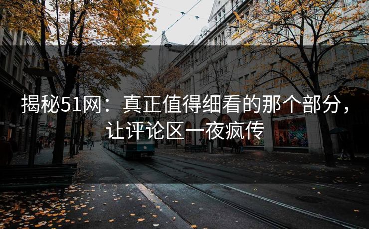 揭秘51网:真正值得细看的那个部分,让评论区一夜疯传 揭秘51网:真正值得细看的那个部分,让评论区一夜疯传